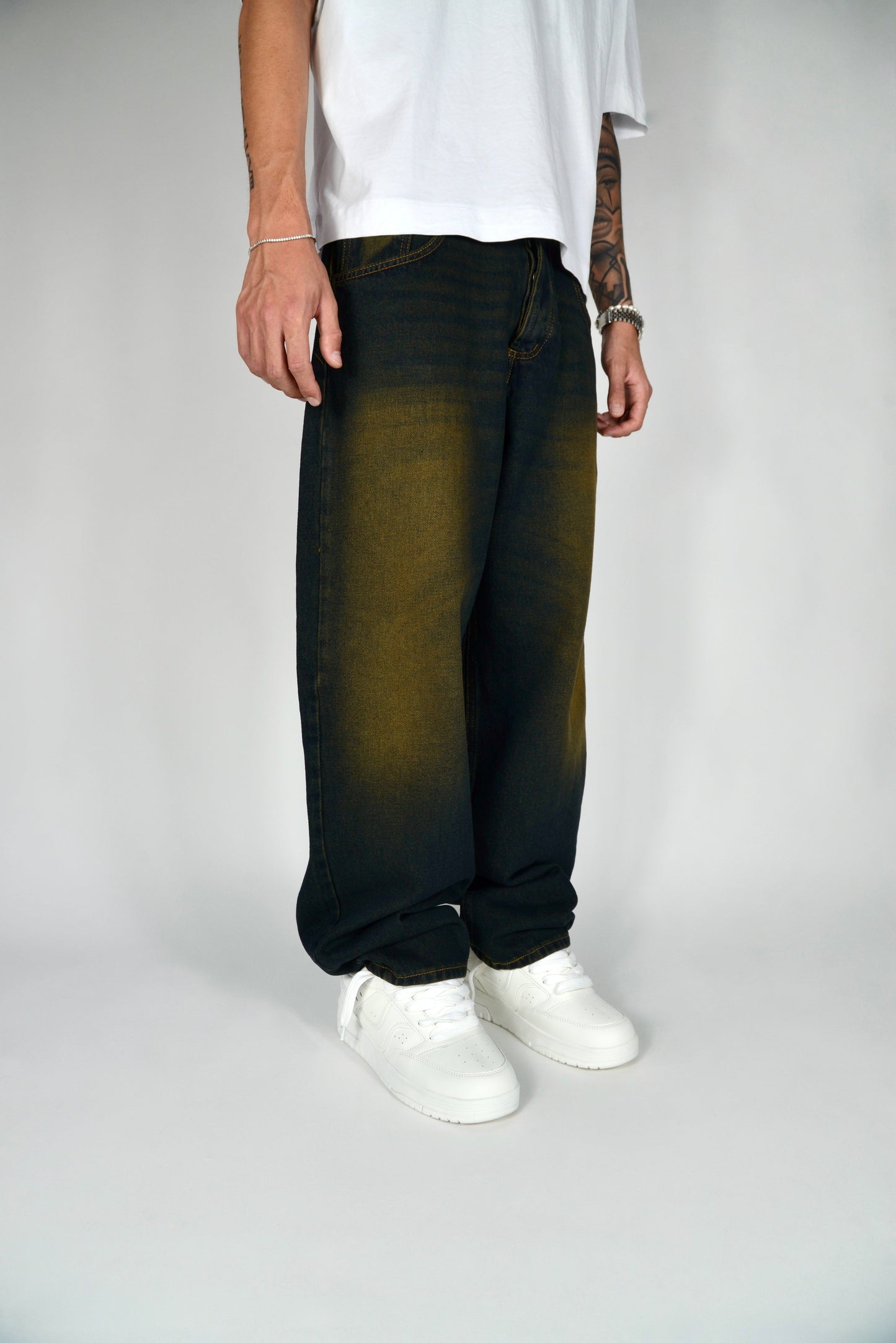 Jeans Baggy Fit Blu Sabbiato