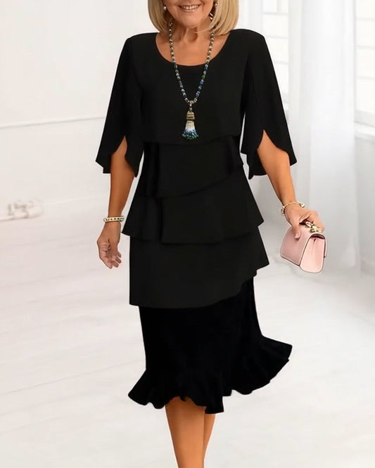 Sophie – Vestido elegante y fluido con volantes