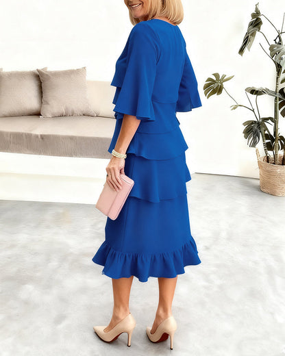 Sophie – Vestido elegante y fluido con volantes