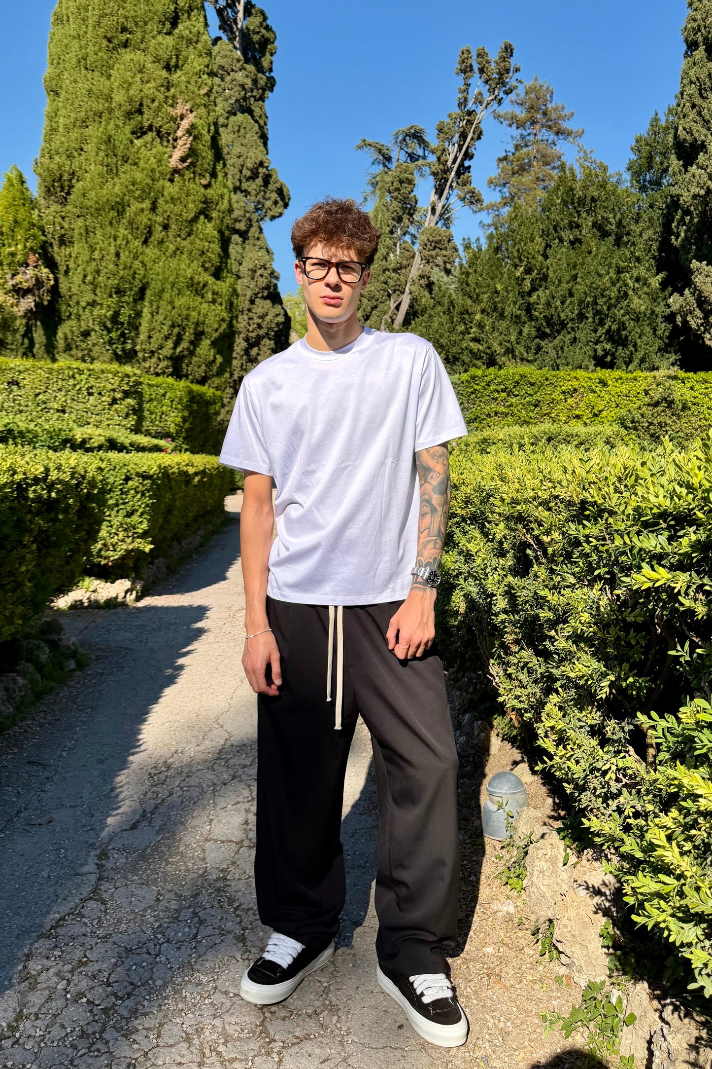 T-Shirt In Filo Di Scozia Bianca