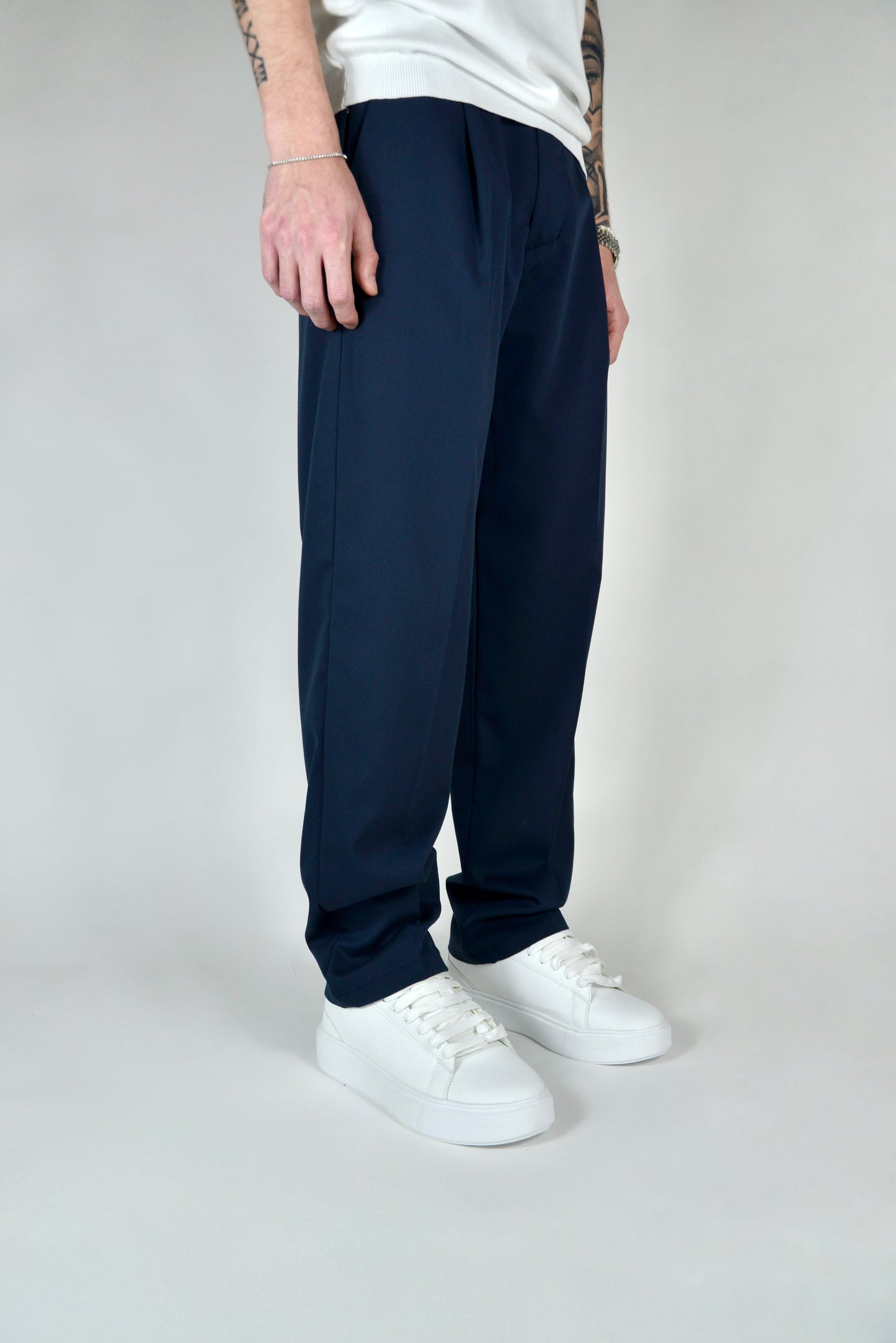Pantalone Elegante Regular Fit Blu Notte