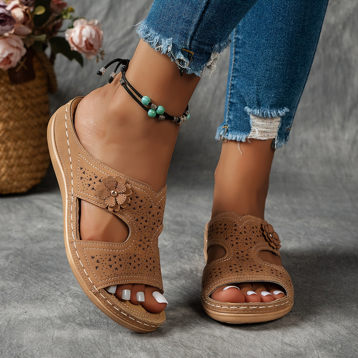 Selira | Sandales Confort Motif Élégant
