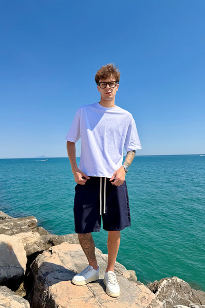Pantaloncino Elegante Blu Notte