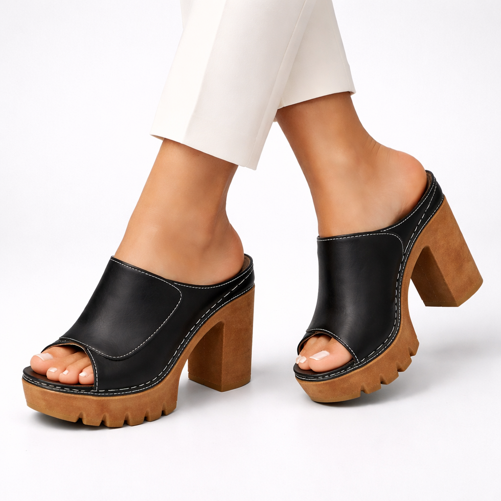 Orélianne | Mules Plateforme Talon Stable