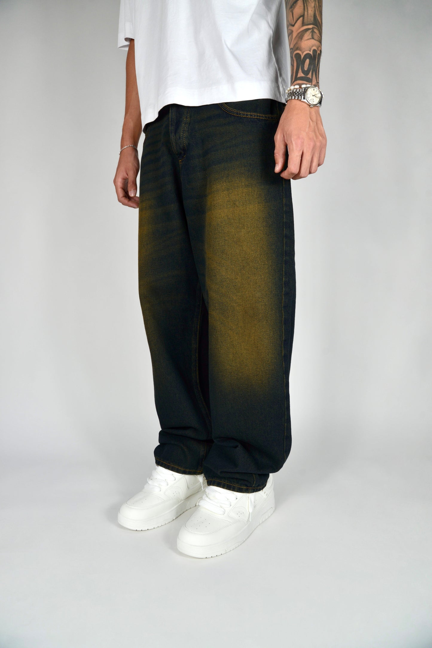 Jeans Baggy Fit Blu Sabbiato