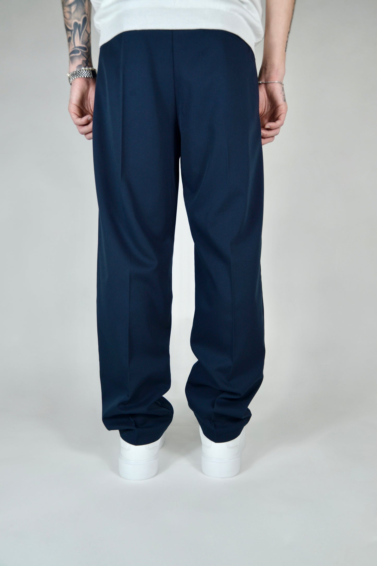 Pantalone Elegante Regular Fit Blu Notte