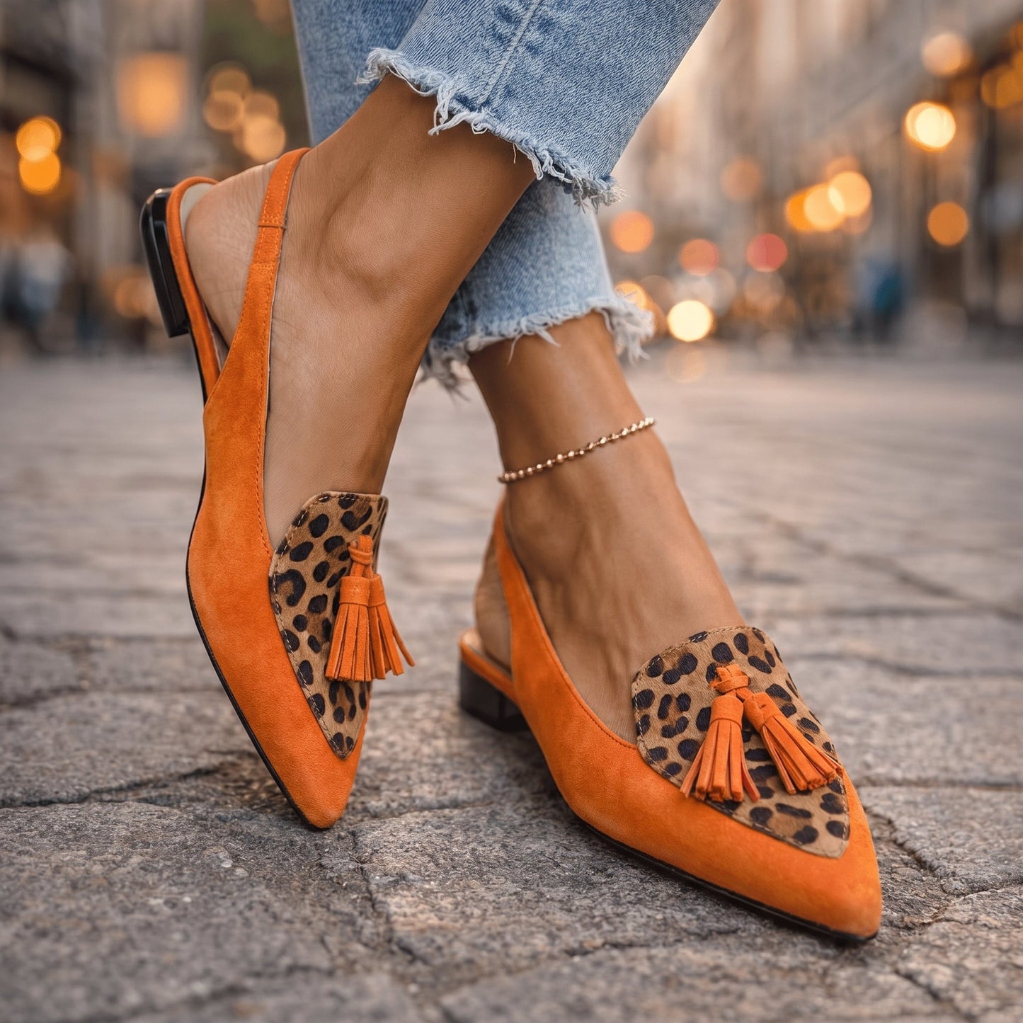 Clarke - Flats de Tiras con Borla