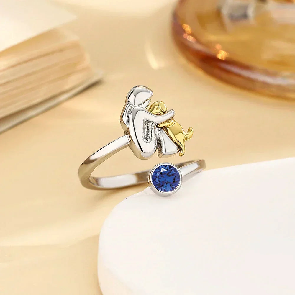 Rose™ - Bague avec Icône de Chien