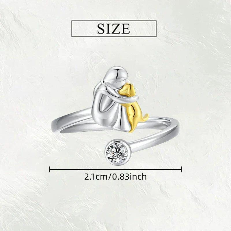 Rose™ - Bague avec Icône de Chien