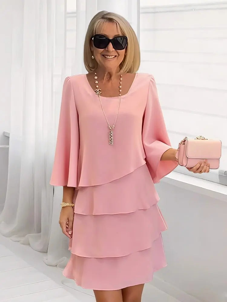 Élise – Vestido elegante y fluido con volantes