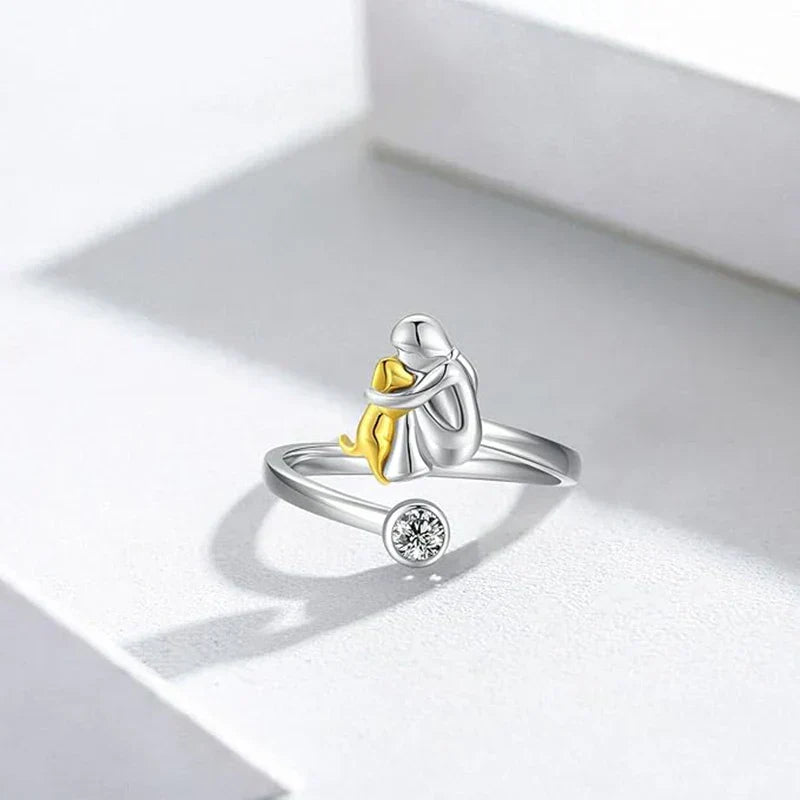 Rose™ - Bague avec Icône de Chien