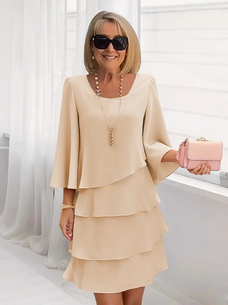 Élise – Vestido elegante y fluido con volantes