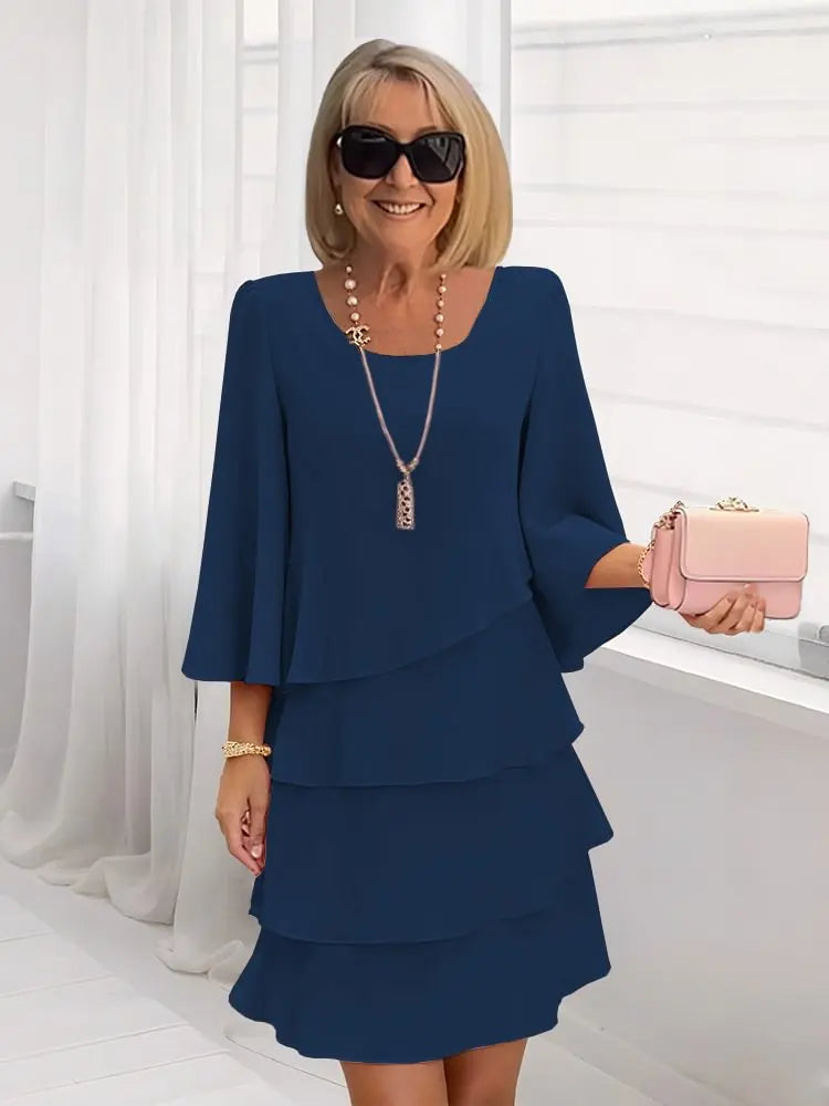 Élise – Vestido elegante y fluido con volantes