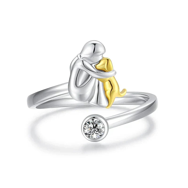Rose™ - Bague avec Icône de Chien