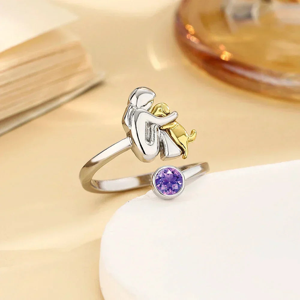 Rose™ - Bague avec Icône de Chien