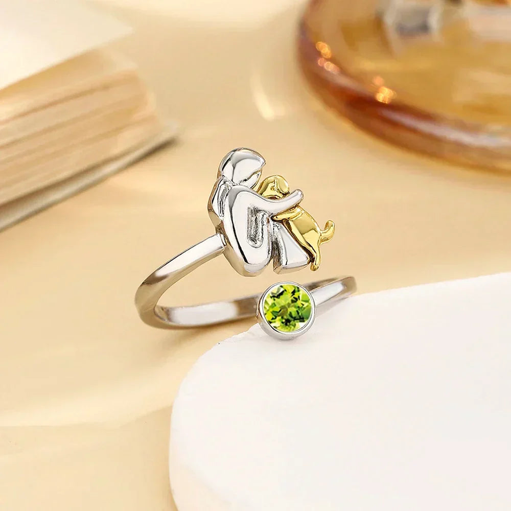 Rose™ - Bague avec Icône de Chien
