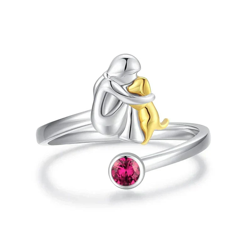 Rose™ - Bague avec Icône de Chien