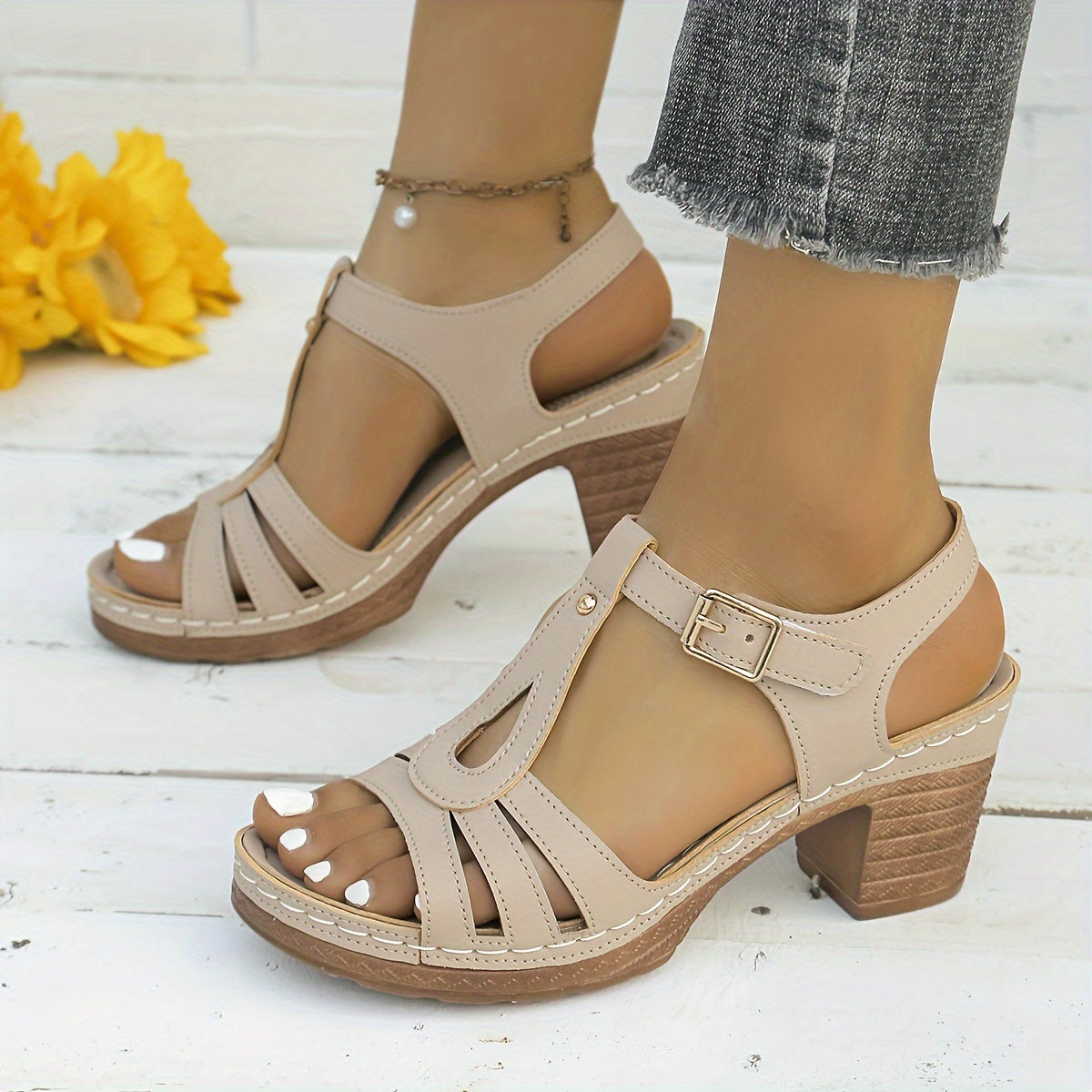 Calista | Sandales à Talon Confort Élégant