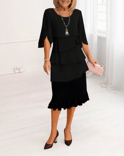 Sophie – Vestido elegante y fluido con volantes