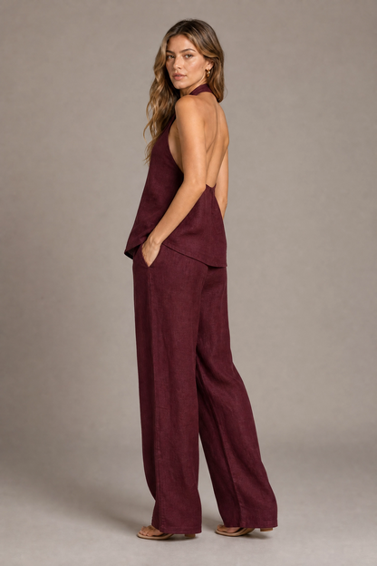 Ainhoa | Conjunto de dos piezas con textura de lino